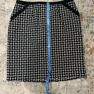 Talbots Black and White Skirt